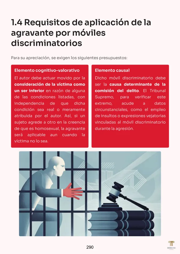 Página real del Manual de Derecho Penal General: esquema en tarjetas e ilustración